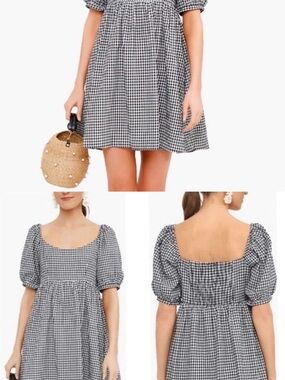 Pomander Place Black & White Gingham Dress